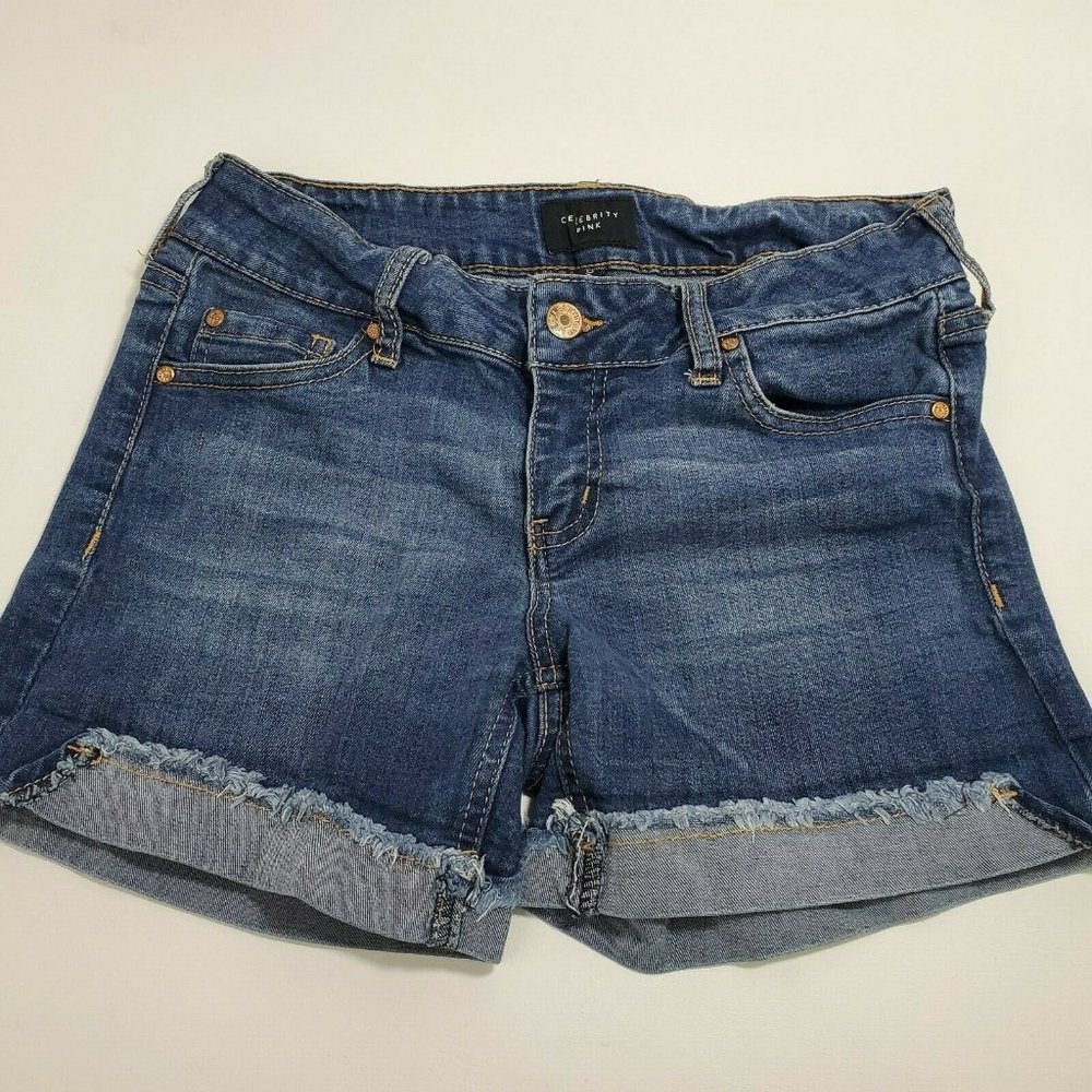 Stretch Denim Jean Shorts Mid Rise N33-0578PM